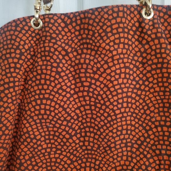 J Mclaughlin Orange And Brown Womans Tote Bag - Picture 4 of 8